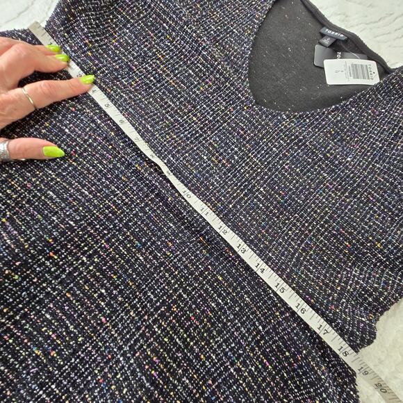 ๐ Torrid NWT Rainbow Boucle V-Neck Peplum Top Large 12 Torrid 0 black - Picture 11 of 17